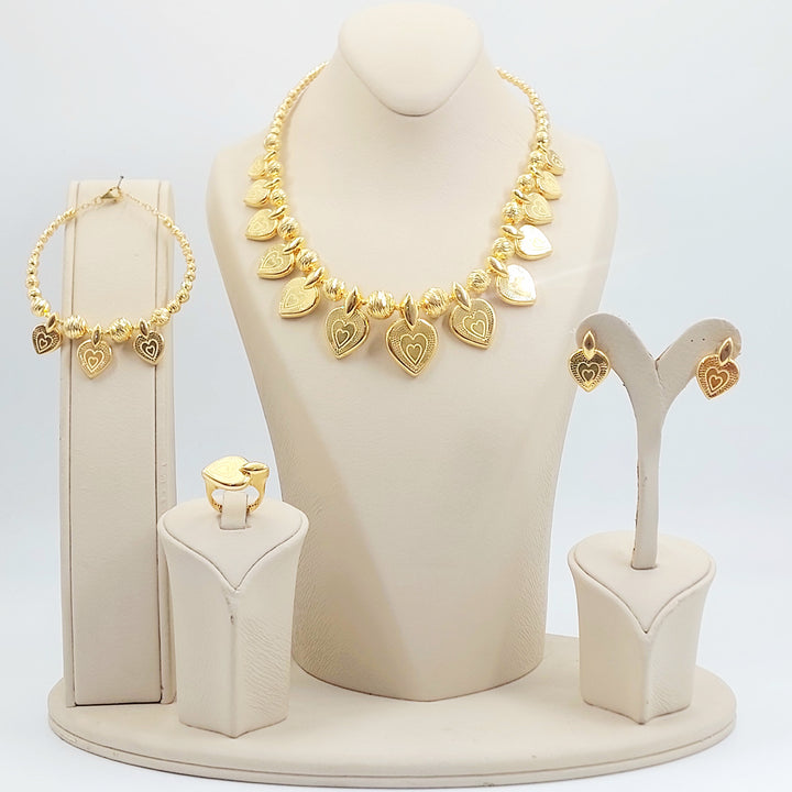 21K طقم قلب اكسترا-مجوهرات الشيخ سعيد-Saeed Jewelry 