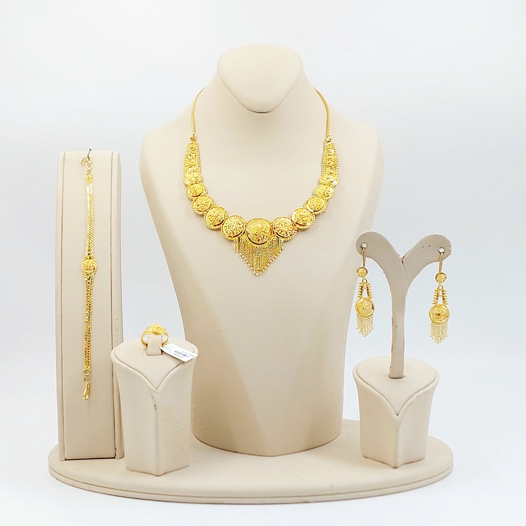 21K طقم كليوبترا اكسترا-مجوهرات الشيخ سعيد-Saeed Jewelry 