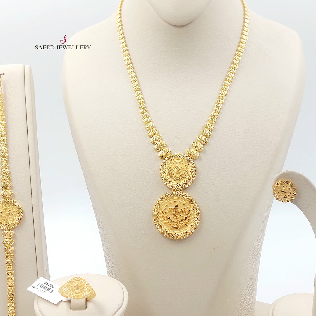 21K طقم رشادي اكسترا-مجوهرات الشيخ سعيد-Saeed Jewelry 