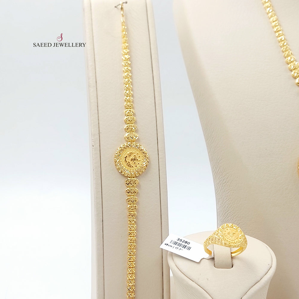 21K طقم رشادي اكسترا-مجوهرات الشيخ سعيد-Saeed Jewelry 