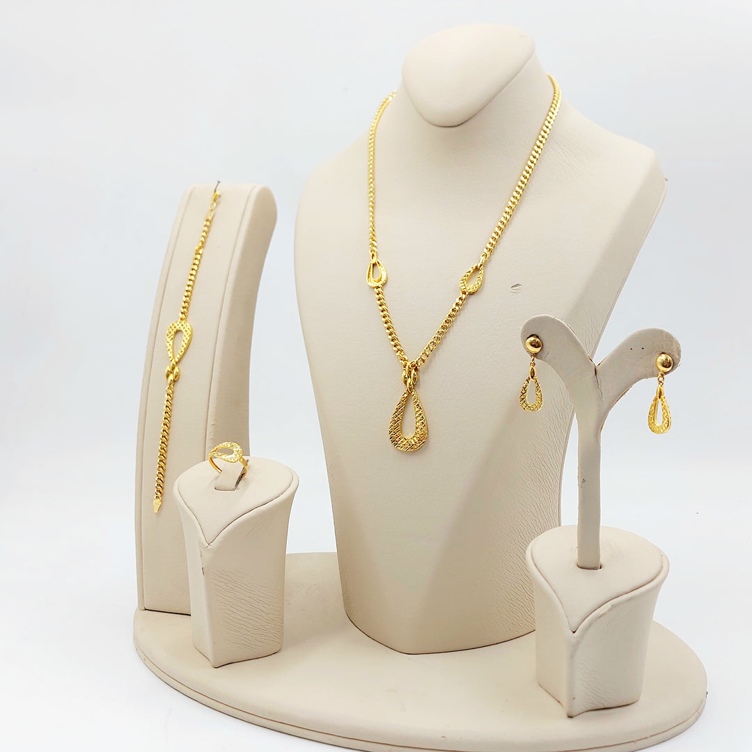 21K طقم اكسترا-مجوهرات الشيخ سعيد-Saeed Jewelry 