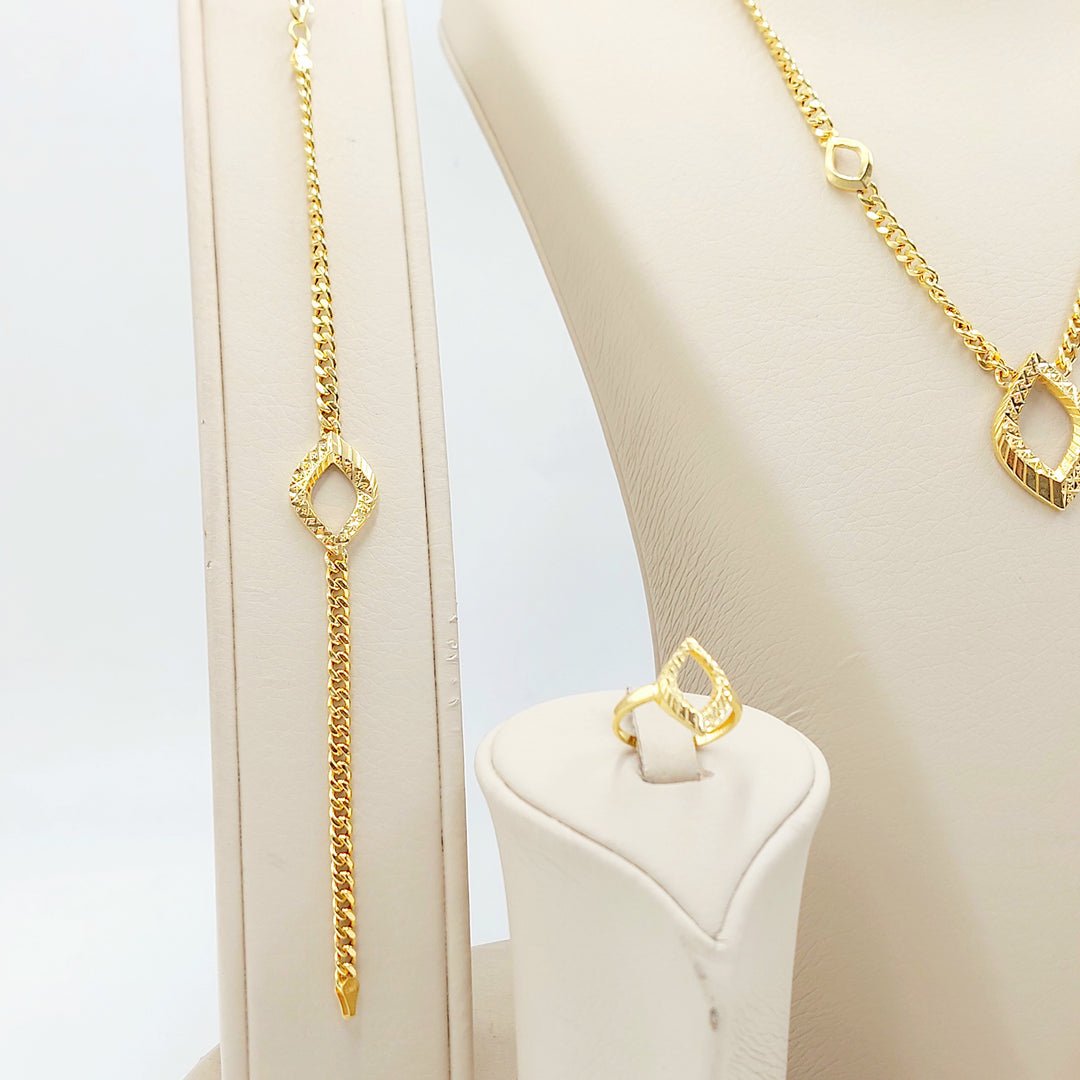 21K طقم دمعة اكسترا-مجوهرات الشيخ سعيد-Saeed Jewelry 