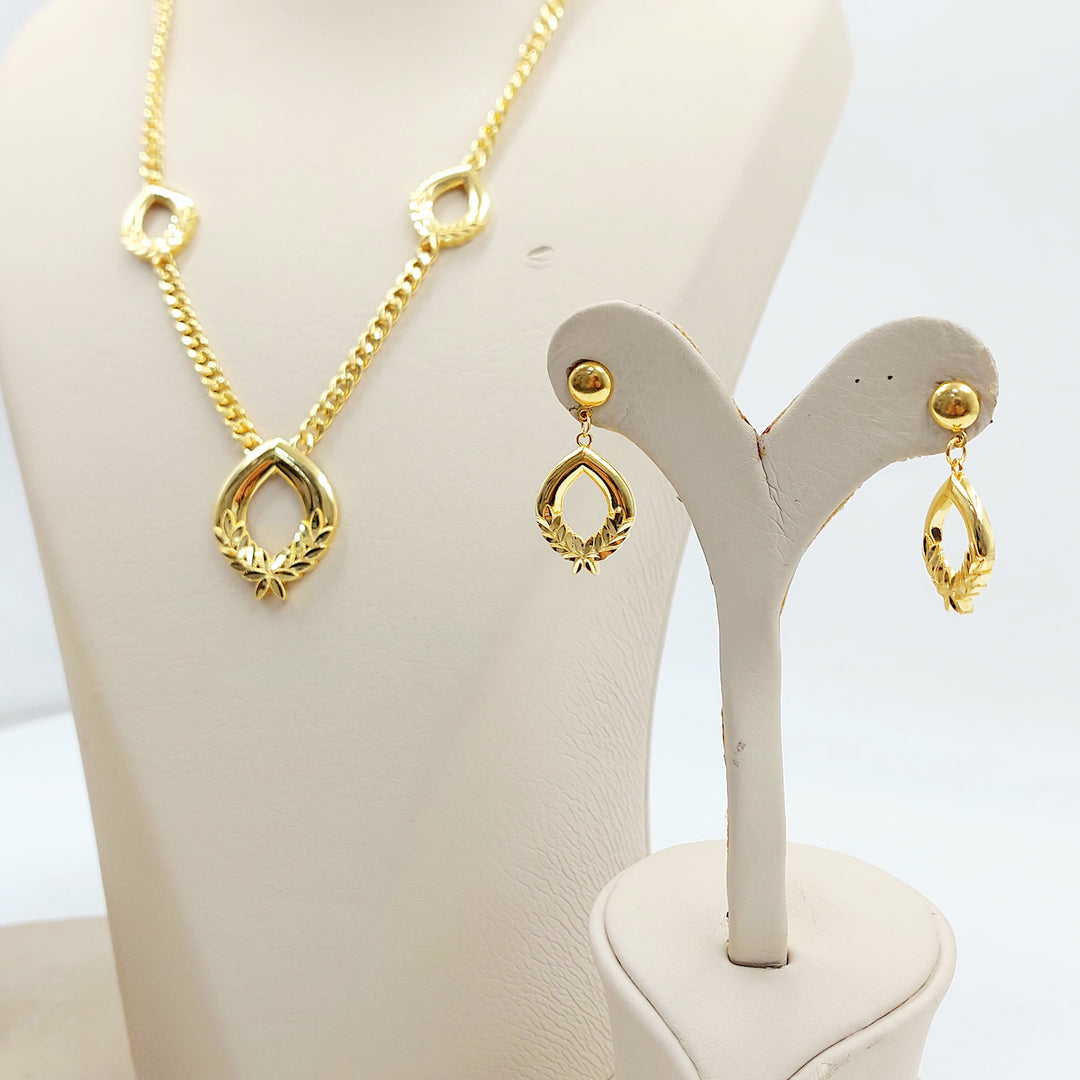 21K طقم دمعة اكسترا-مجوهرات الشيخ سعيد-Saeed Jewelry 