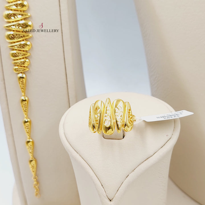 21K طقم اجنحة اكسترا-مجوهرات الشيخ سعيد-Saeed Jewelry 