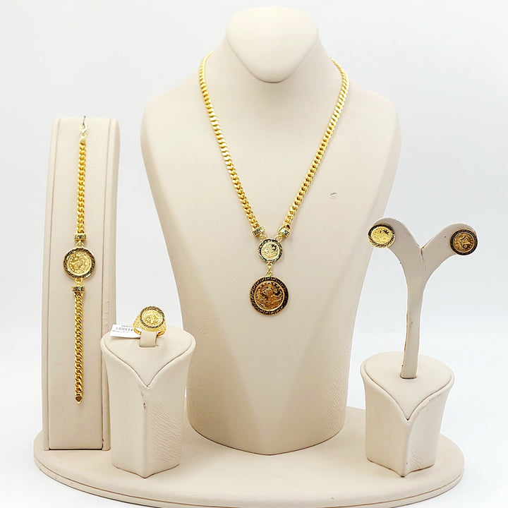 21K طقم رشادي مينا-مجوهرات الشيخ سعيد-Saeed Jewelry 