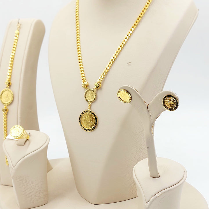 21K طقم رشادي مينا-مجوهرات الشيخ سعيد-Saeed Jewelry 