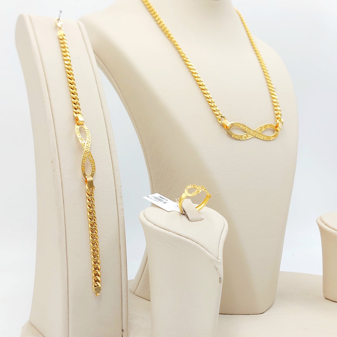 21K طقم انفينيتي-مجوهرات الشيخ سعيد-Saeed Jewelry 