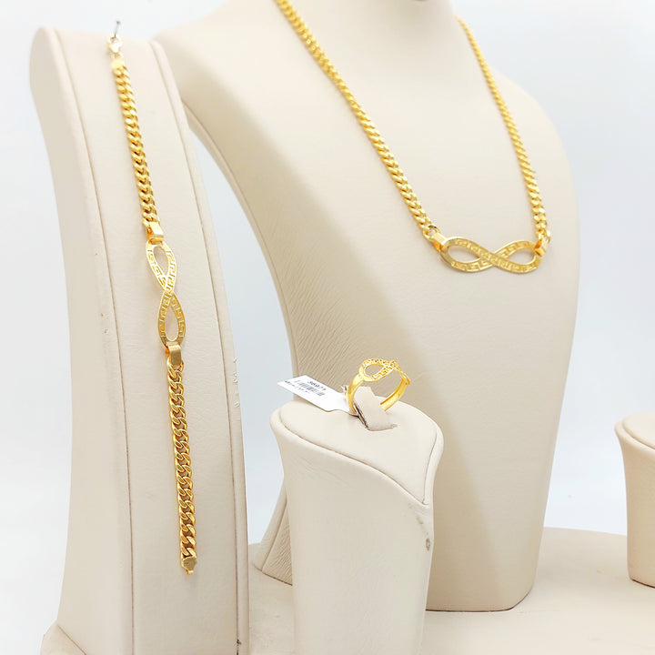 21K طقم انفينيتي-مجوهرات الشيخ سعيد-Saeed Jewelry 