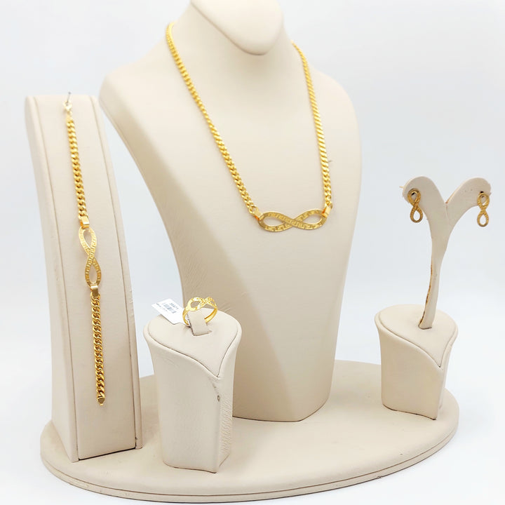 21K طقم انفينيتي-مجوهرات الشيخ سعيد-Saeed Jewelry 
