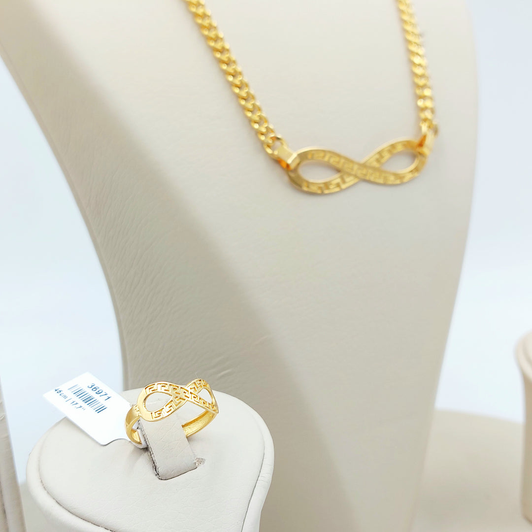 21K طقم انفينيتي-مجوهرات الشيخ سعيد-Saeed Jewelry 