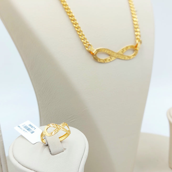 21K طقم انفينيتي-مجوهرات الشيخ سعيد-Saeed Jewelry 