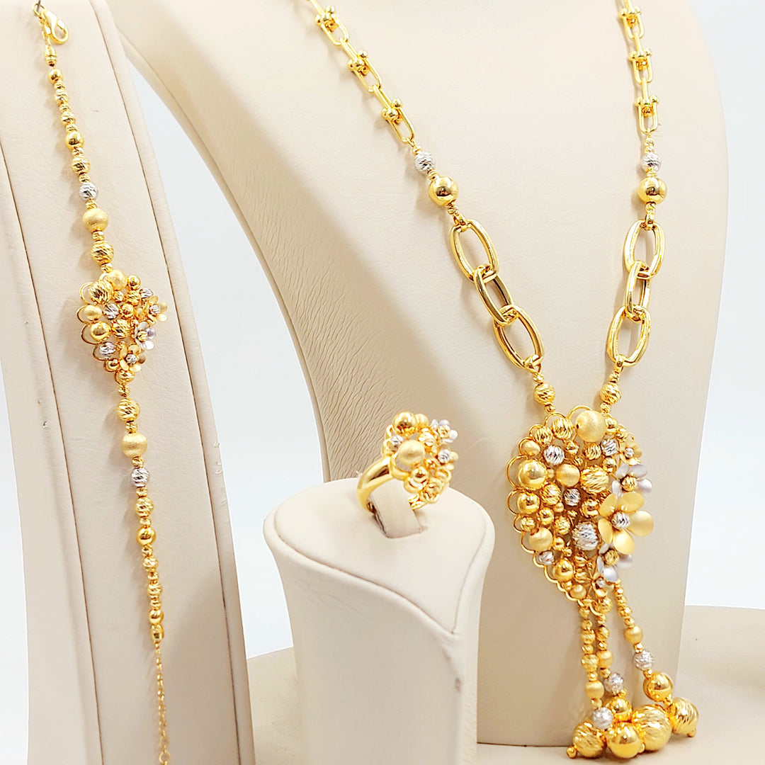 21K طقم رشادي ناعم-مجوهرات الشيخ سعيد-Saeed Jewelry 