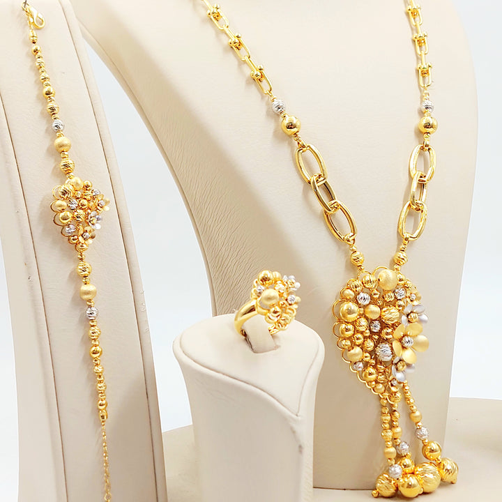 21K طقم رشادي ناعم-مجوهرات الشيخ سعيد-Saeed Jewelry 