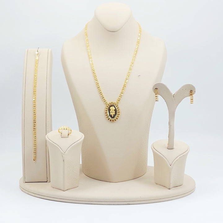 21K طقم اونصه ناعم-مجوهرات الشيخ سعيد-Saeed Jewelry 