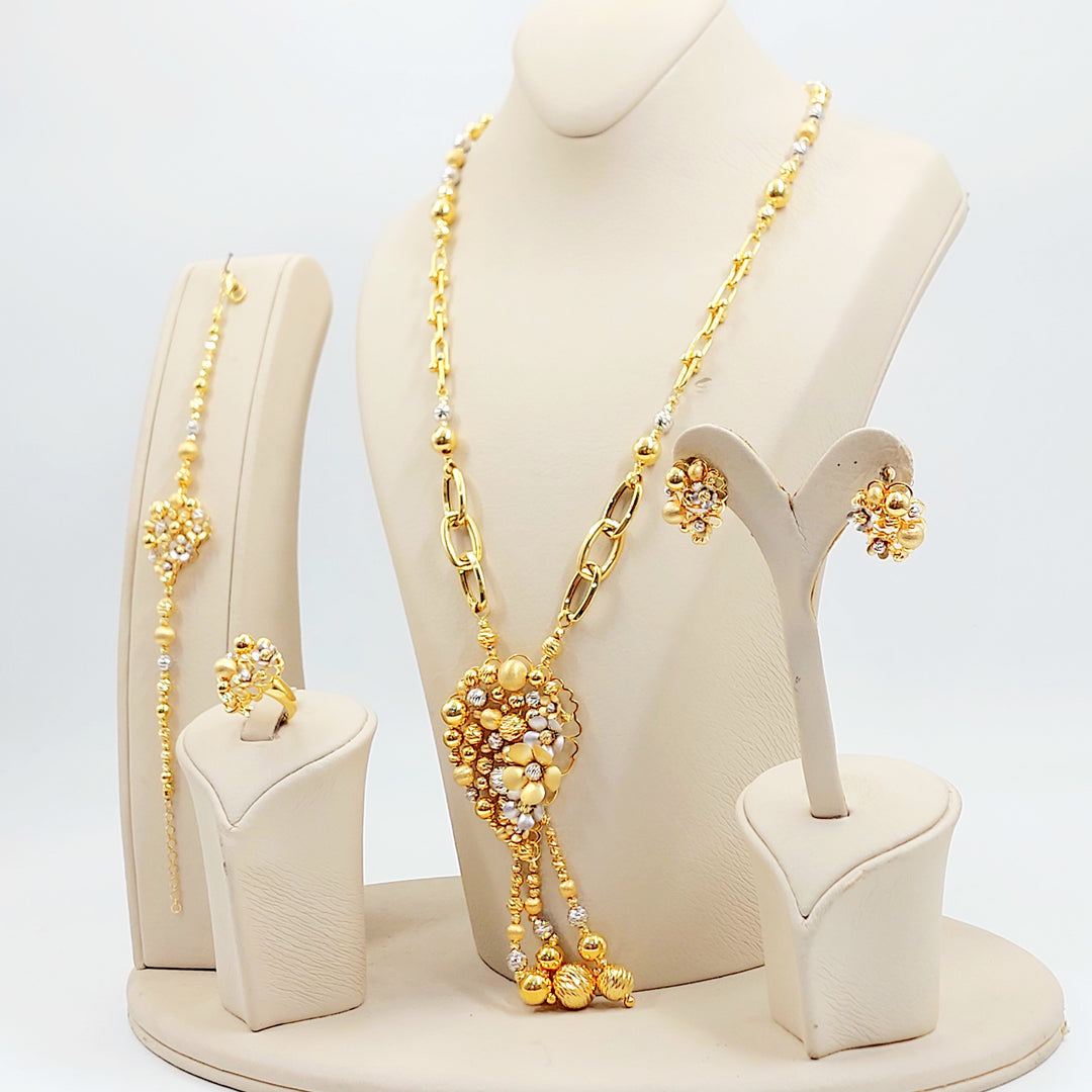 21K طقم رشادي ناعم-مجوهرات الشيخ سعيد-Saeed Jewelry 