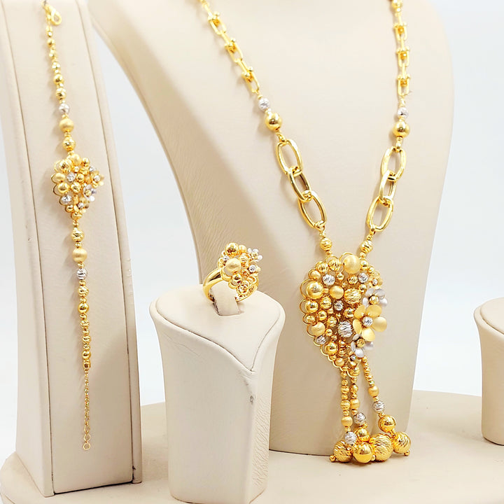 21K طقم رشادي ناعم-مجوهرات الشيخ سعيد-Saeed Jewelry 