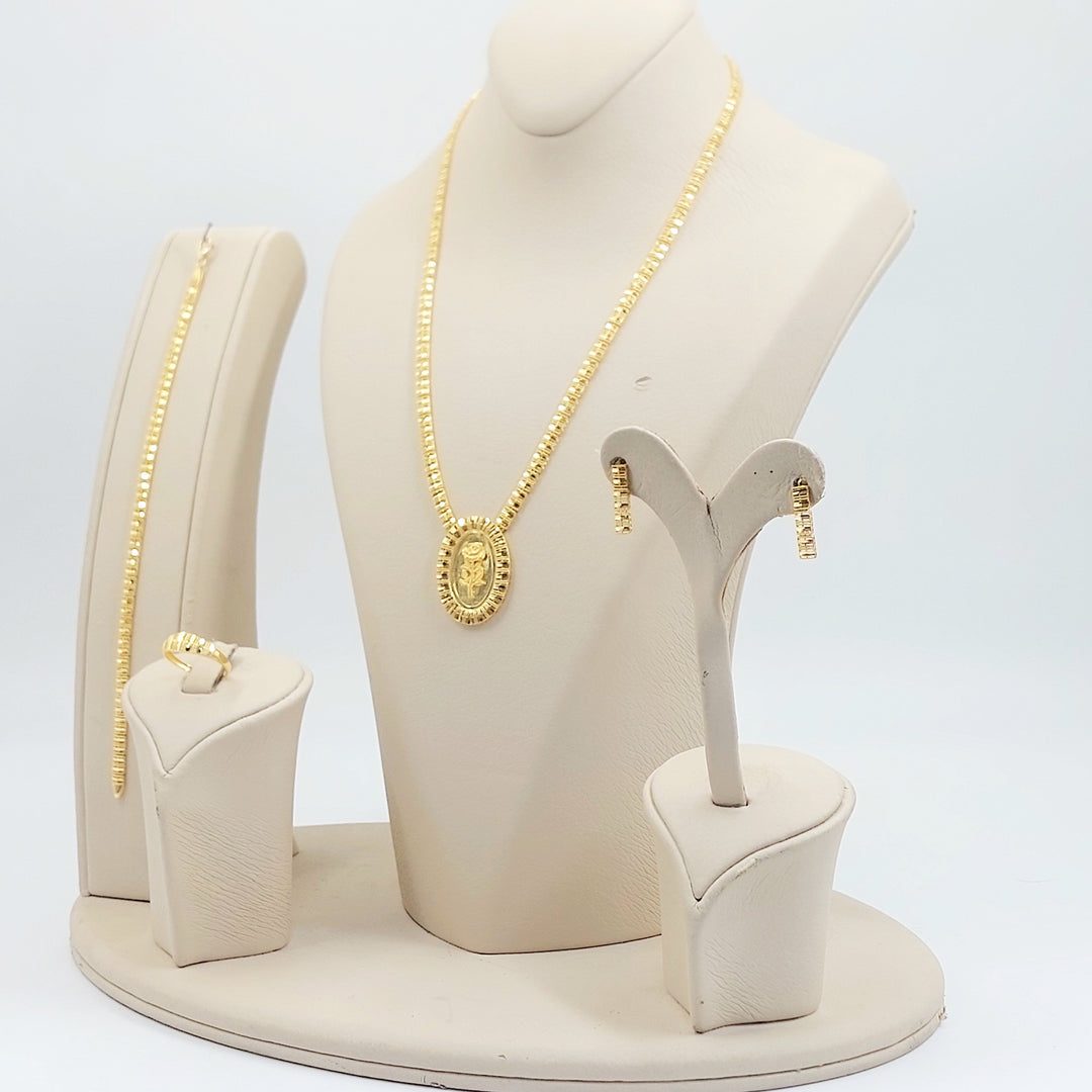 21K طقم اونصه ناعم-مجوهرات الشيخ سعيد-Saeed Jewelry 