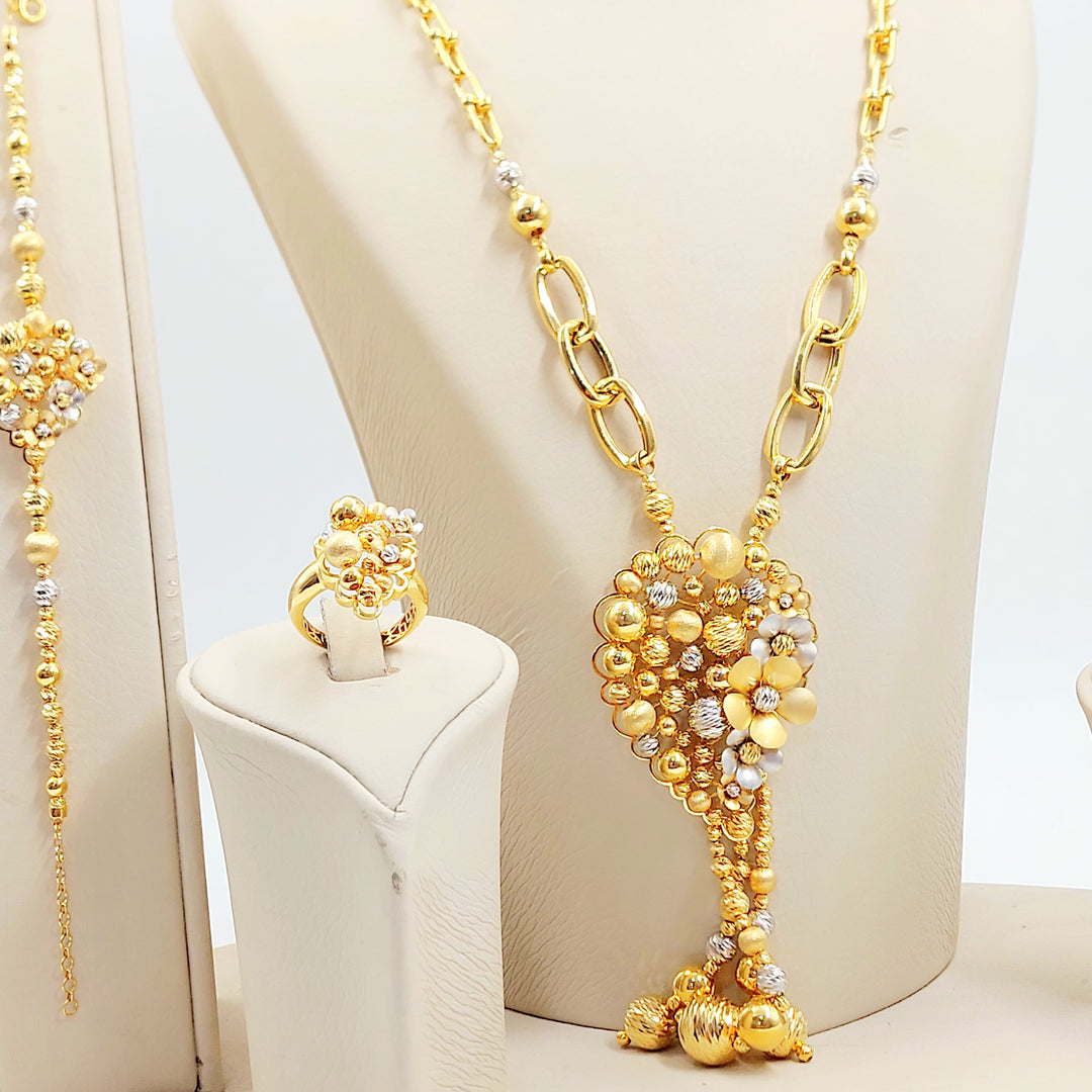 21K طقم رشادي ناعم-مجوهرات الشيخ سعيد-Saeed Jewelry 