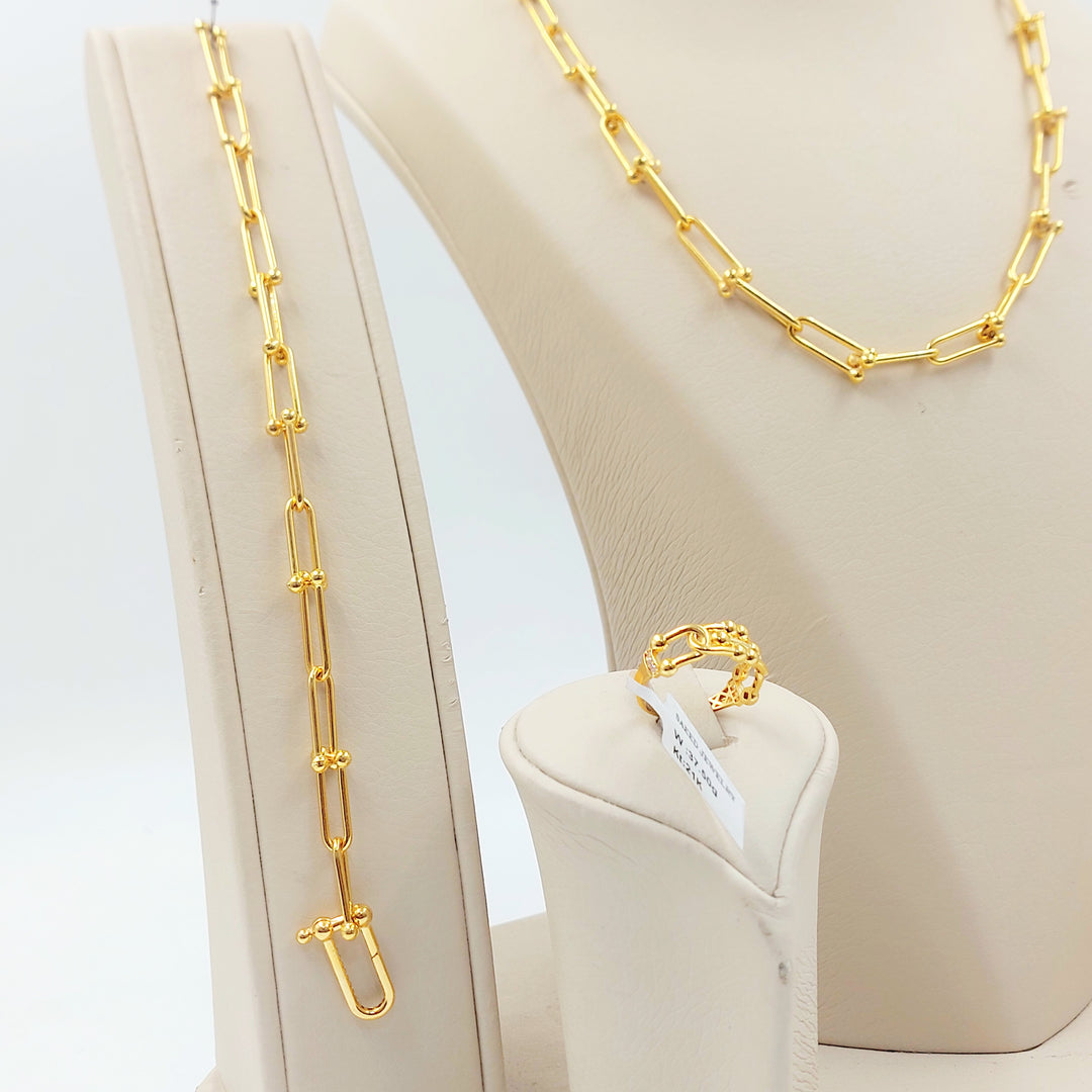 21K طقم بيبر كليب-مجوهرات الشيخ سعيد-Saeed Jewelry 