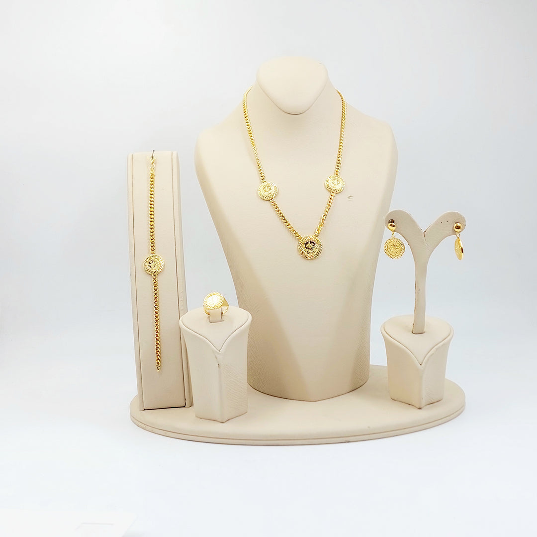 21K طقم جنزير رشادي-مجوهرات الشيخ سعيد-Saeed Jewelry 