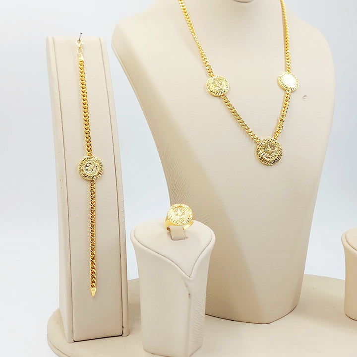 21K طقم جنزير رشادي-مجوهرات الشيخ سعيد-Saeed Jewelry 