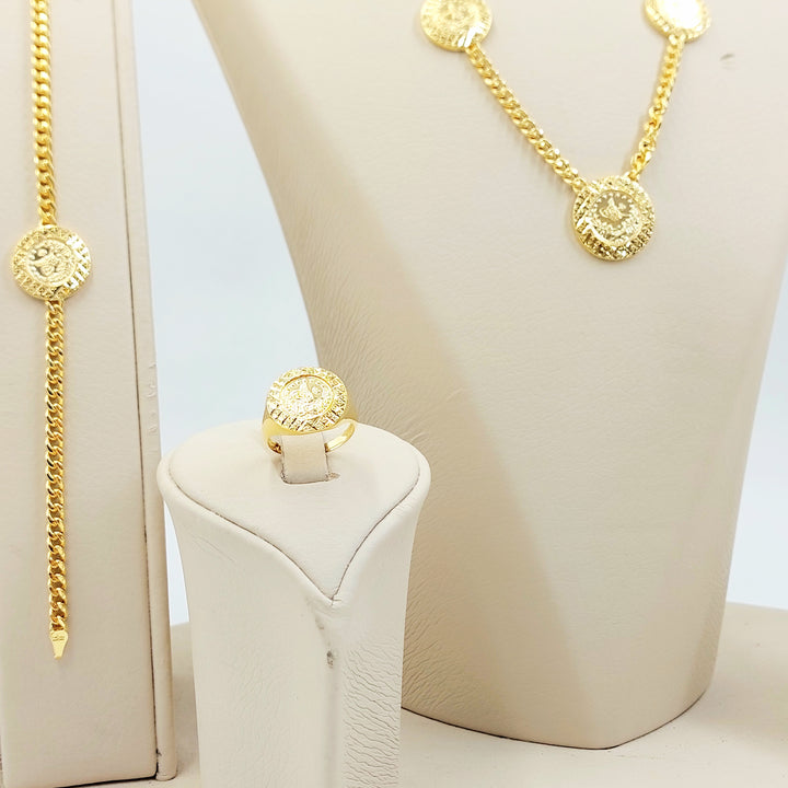 21K طقم جنزير رشادي-مجوهرات الشيخ سعيد-Saeed Jewelry 