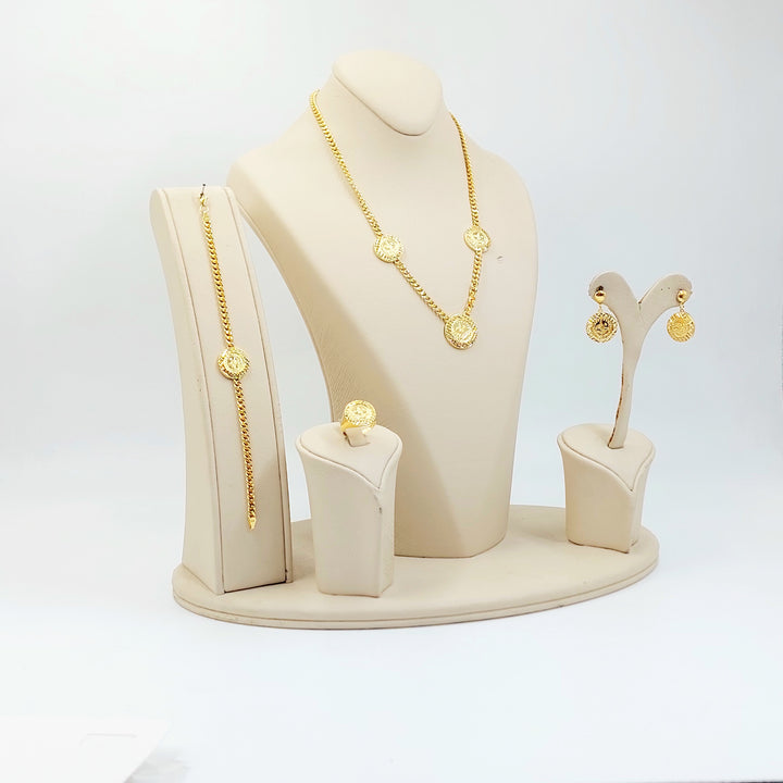 21K طقم جنزير رشادي-مجوهرات الشيخ سعيد-Saeed Jewelry 