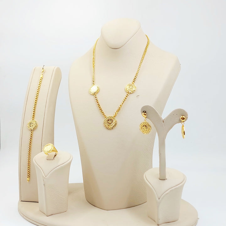 21K طقم جنزير رشادي-مجوهرات الشيخ سعيد-Saeed Jewelry 