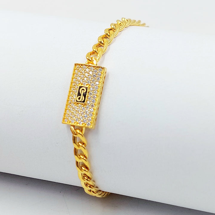 21K طقم جنزير مرصع-مجوهرات الشيخ سعيد-Saeed Jewelry 