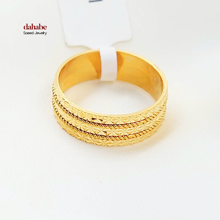 21K ذبلة نقش اكسترا-مجوهرات الشيخ سعيد-Saeed Jewelry 