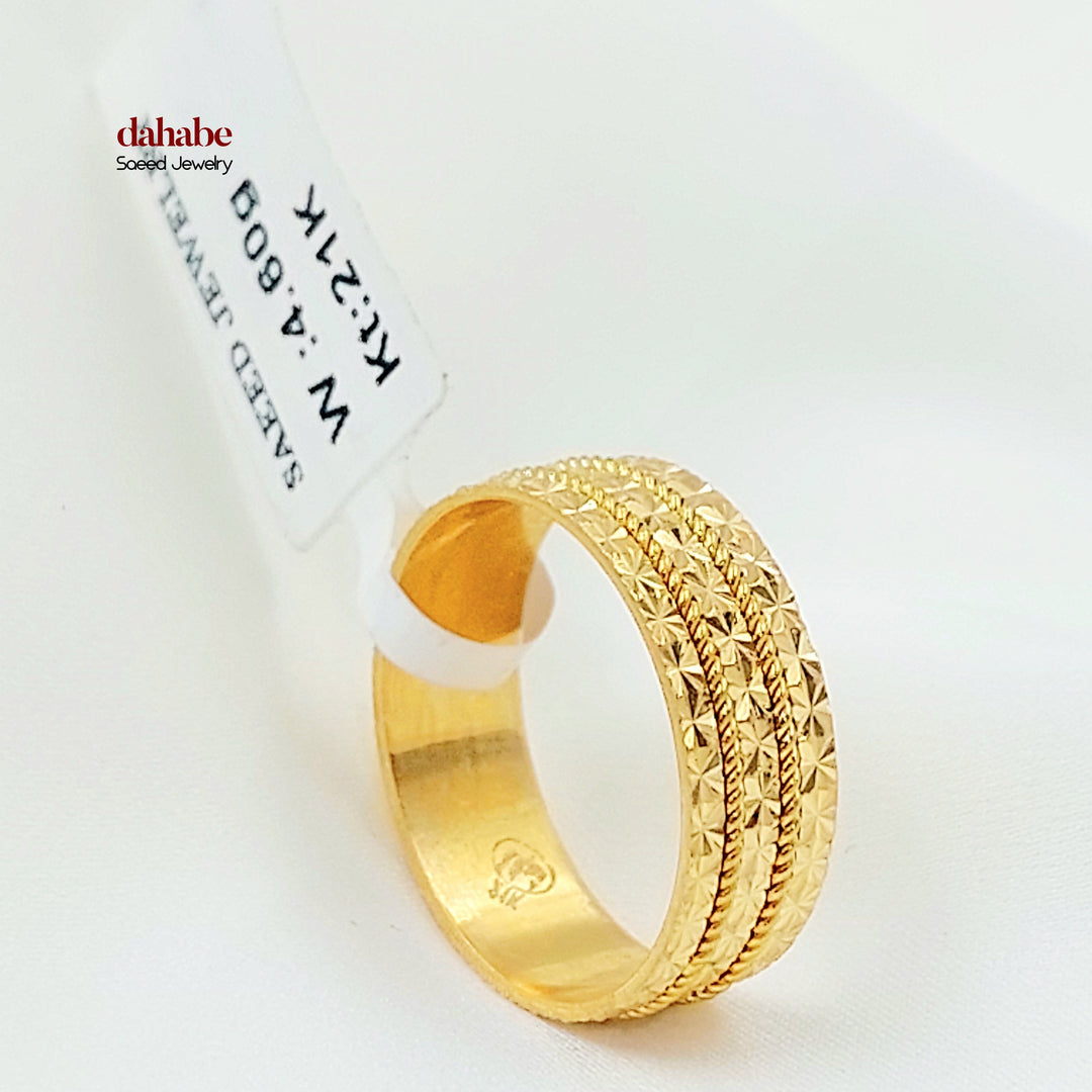 21K ذبلة نقش اكسترا-مجوهرات الشيخ سعيد-Saeed Jewelry 
