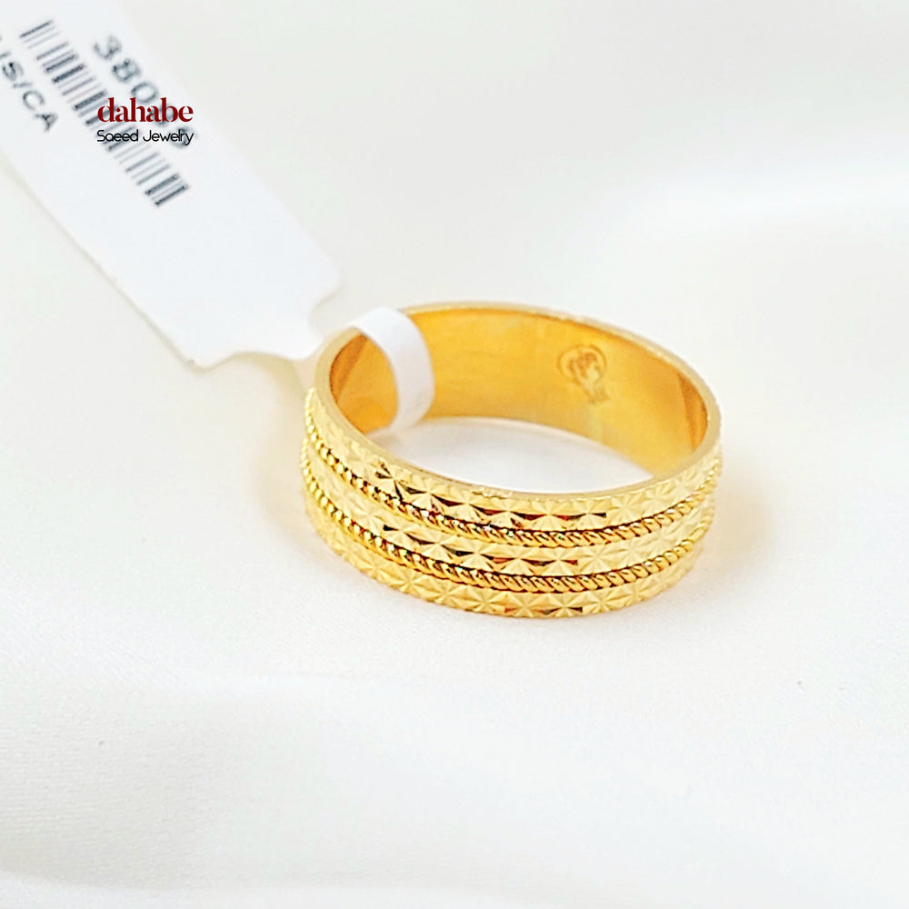 21K ذبلة نقش اكسترا-مجوهرات الشيخ سعيد-Saeed Jewelry 
