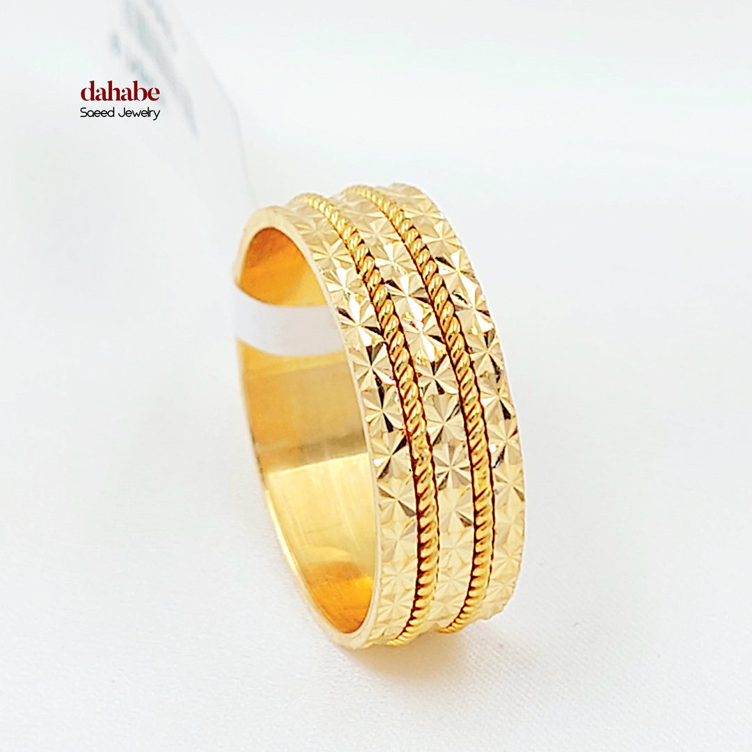 21K ذبلة نقش اكسترا-مجوهرات الشيخ سعيد-Saeed Jewelry 