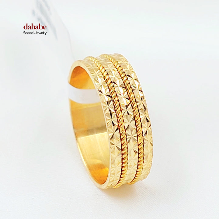21K ذبلة نقش اكسترا-مجوهرات الشيخ سعيد-Saeed Jewelry 