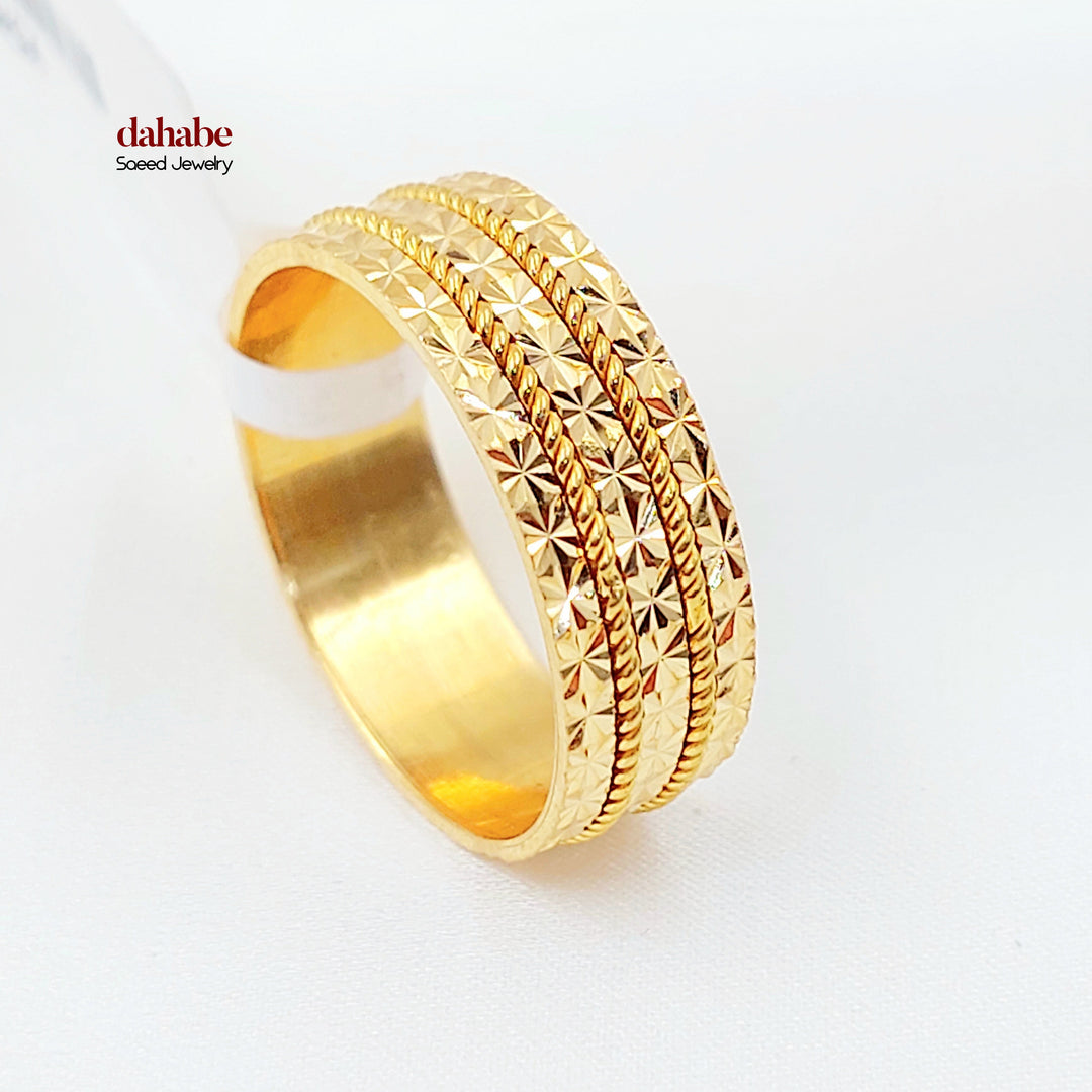 21K ذبلة نقش اكسترا-مجوهرات الشيخ سعيد-Saeed Jewelry 