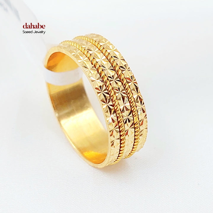 21K ذبلة نقش اكسترا-مجوهرات الشيخ سعيد-Saeed Jewelry 
