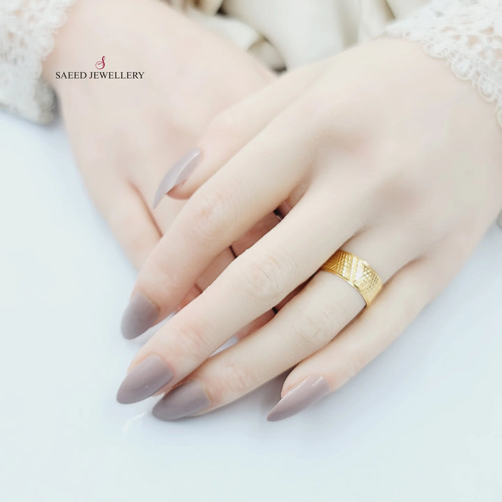 21K ذبلة سي ان سي نقش-مجوهرات الشيخ سعيد-Saeed Jewelry 