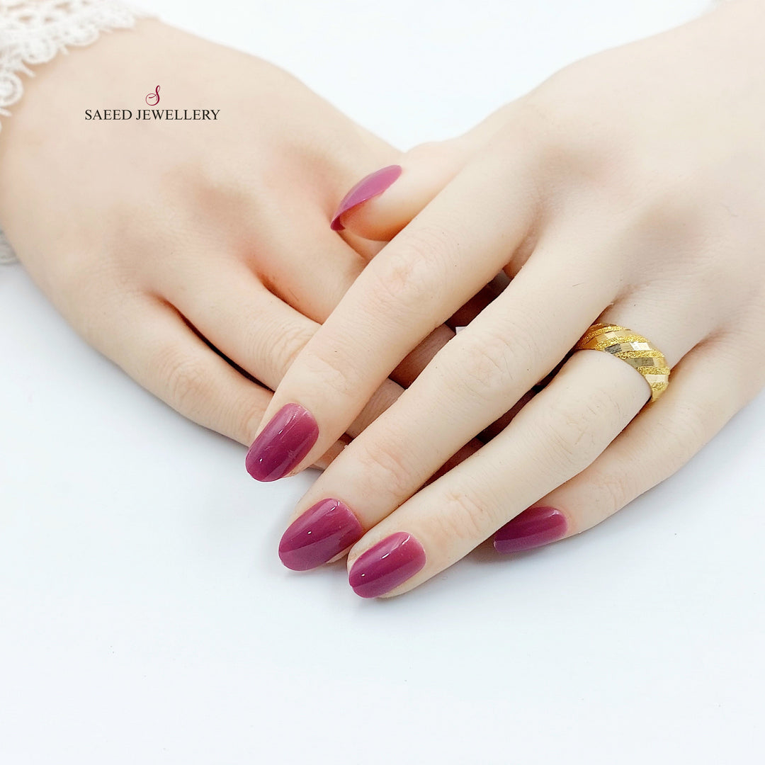 21K ذبلة نقش-مجوهرات الشيخ سعيد-Saeed Jewelry 