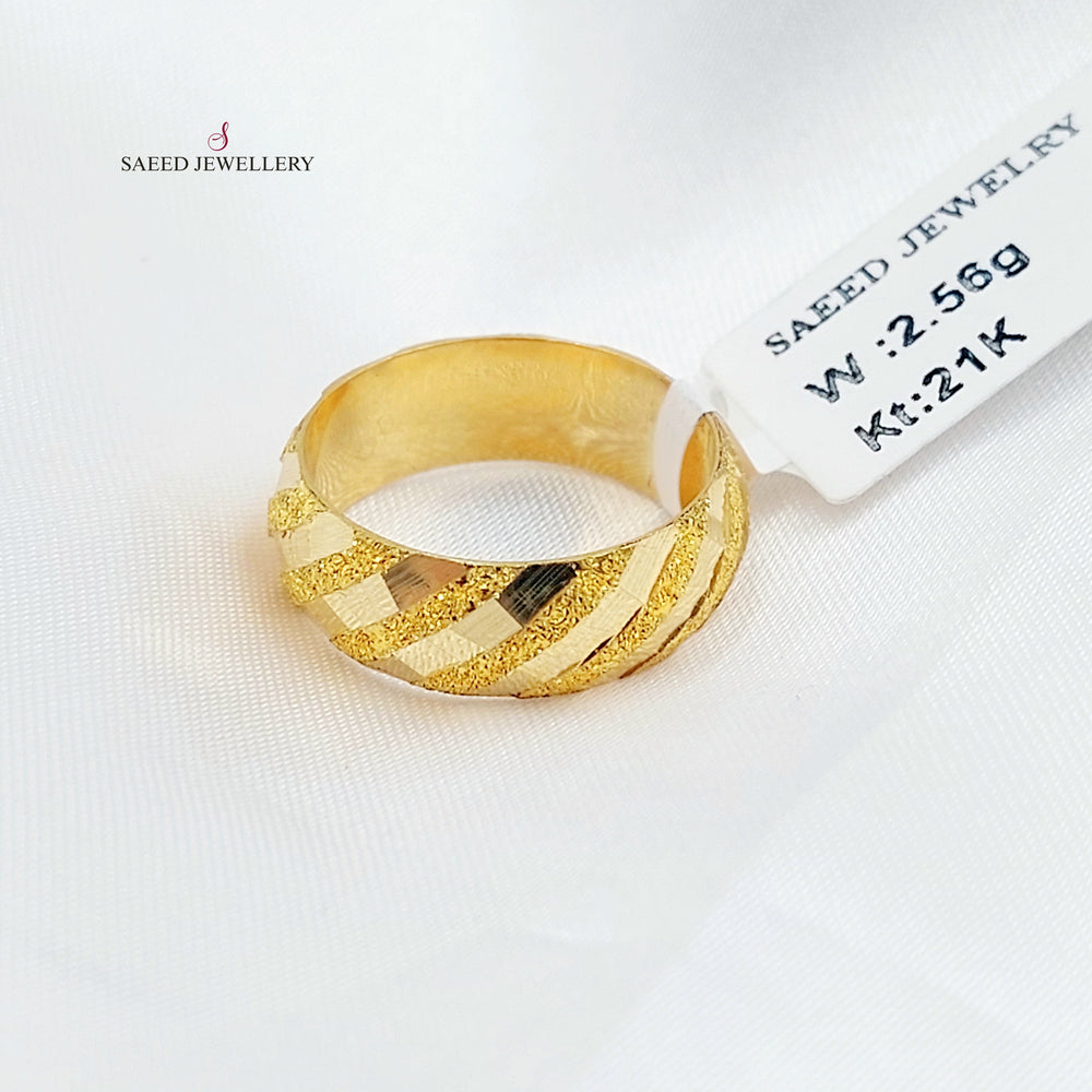 21K ذبلة نقش-مجوهرات الشيخ سعيد-Saeed Jewelry 