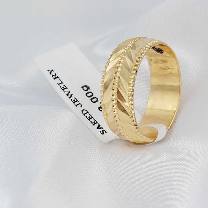 21K ذبلة سي ان سي ورق الشجر-مجوهرات الشيخ سعيد-Saeed Jewelry 