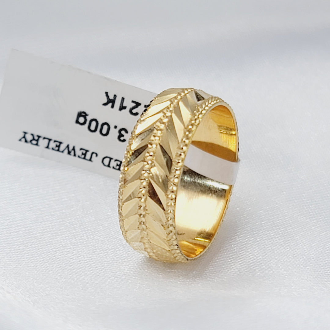 21K ذبلة سي ان سي ورق الشجر-مجوهرات الشيخ سعيد-Saeed Jewelry 