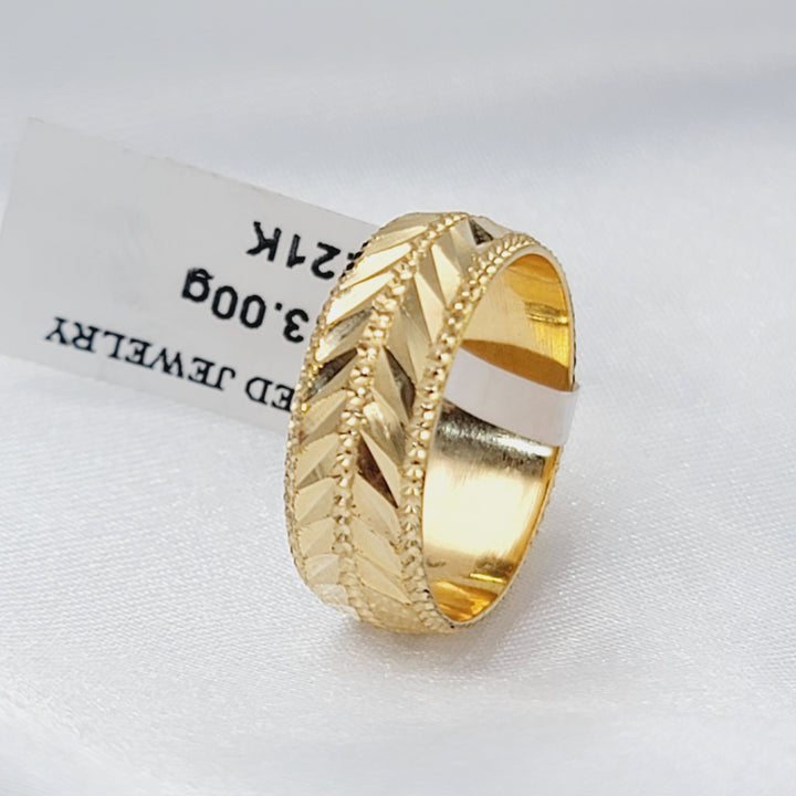 21K ذبلة سي ان سي ورق الشجر-مجوهرات الشيخ سعيد-Saeed Jewelry 