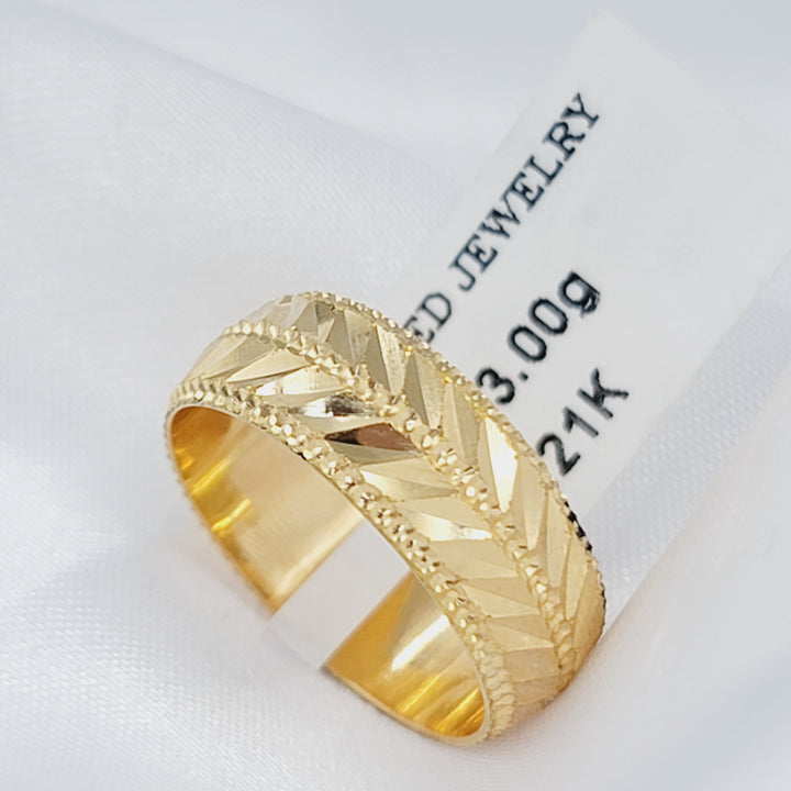 21K ذبلة سي ان سي ورق الشجر-مجوهرات الشيخ سعيد-Saeed Jewelry 