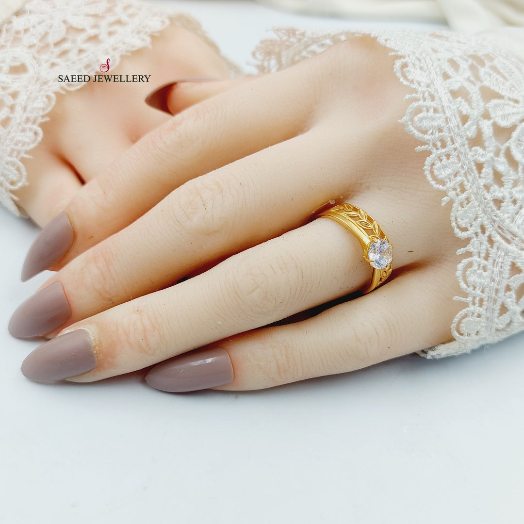 21K ذبلة تونز ورق الشجر-مجوهرات الشيخ سعيد-Saeed Jewelry 