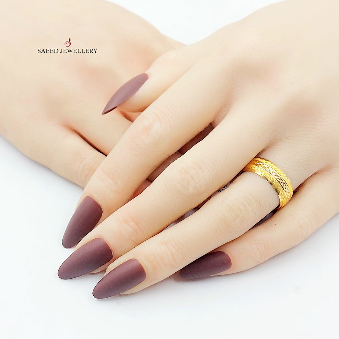 21K ذبلة سي ان سي ناعم-مجوهرات الشيخ سعيد-Saeed Jewelry 
