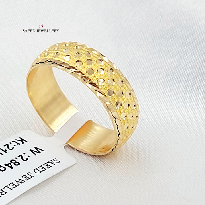 21K ذبلة سي ان سي دائري-مجوهرات الشيخ سعيد-Saeed Jewelry 