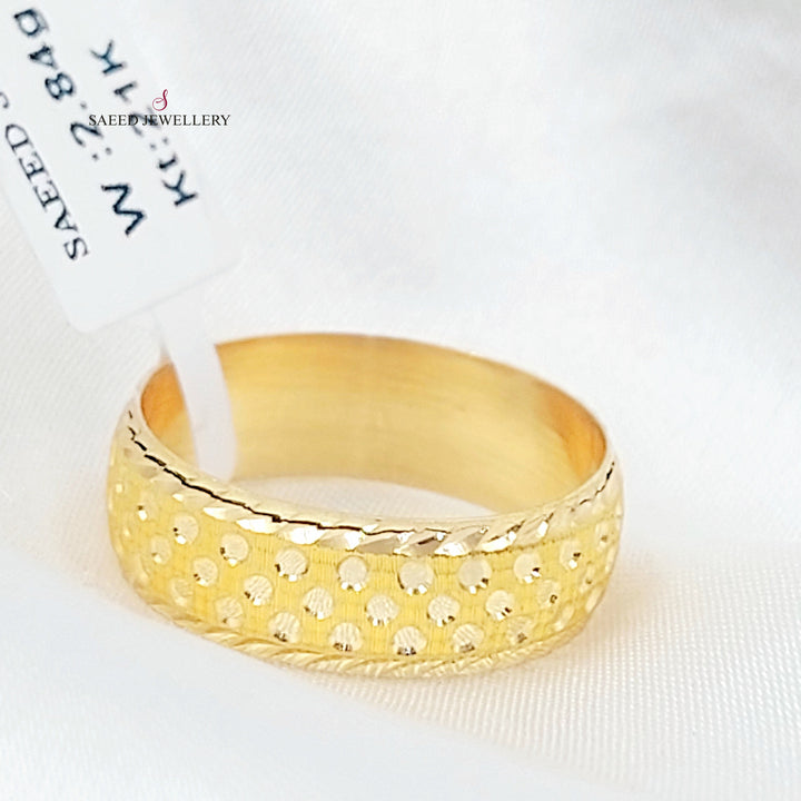 21K ذبلة سي ان سي دائري-مجوهرات الشيخ سعيد-Saeed Jewelry 