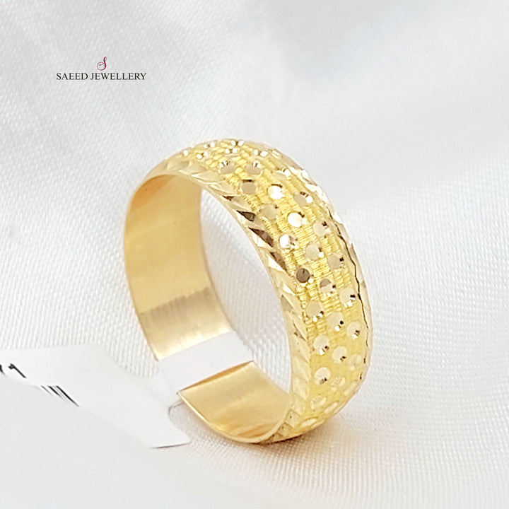 21K ذبلة سي ان سي دائري-مجوهرات الشيخ سعيد-Saeed Jewelry 