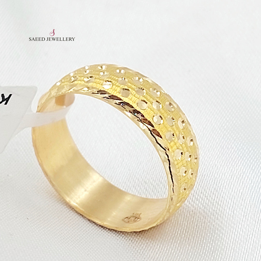 21K ذبلة سي ان سي دائري-مجوهرات الشيخ سعيد-Saeed Jewelry 