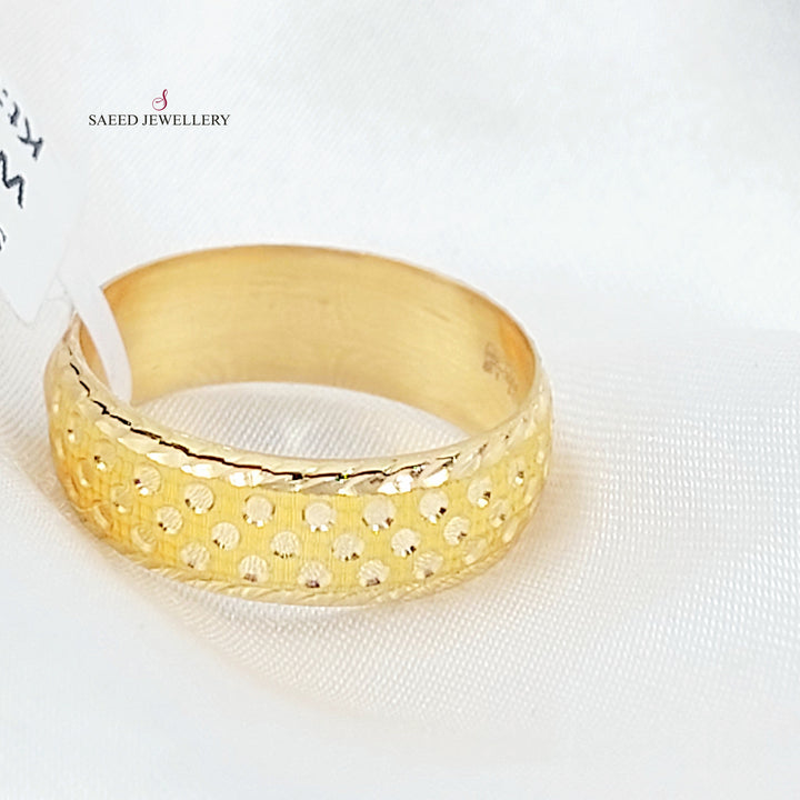 21K ذبلة سي ان سي دائري-مجوهرات الشيخ سعيد-Saeed Jewelry 
